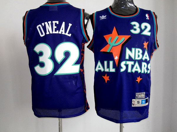  NBA 1995 All Star Orlando Maglc 32 Shaquille O'Neal Swingman Throwback Jersey